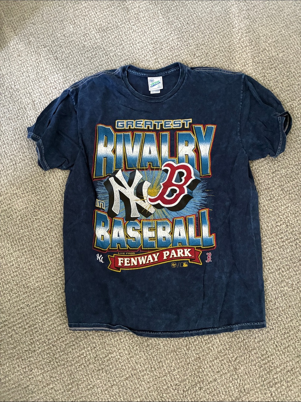 Vintage Navy T-Shirt -Yankees and Red Sox